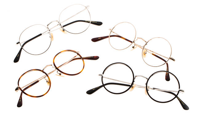 （左上から）Mod. RADLETT Col. Silver <br>3万3000円<br>Gold OSHB 3万5000円（税抜）  <br>（右上から）PINNER Col.Gold 3万3000円<br>Silver OSBK 3万5000円（税抜）