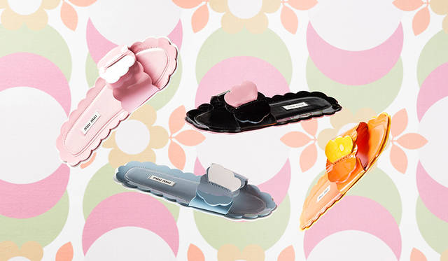 限定商品<br /> 価格｜8万7000円<br /> 高さ｜0.5cm<br /> 素材｜エナメル（羊革）<br /> カラー｜オレンジ/イエロー、ブラック/ピンク、ピンク/ホワイト、 ライトブルー/ホワイト（全4色）<br />