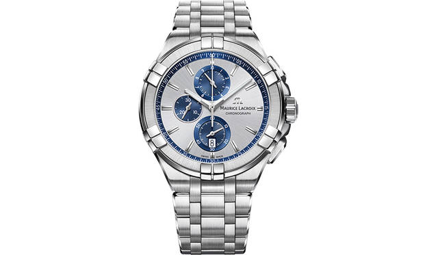 アイコンコレクション:クロノグラフ Ref.AI1018-SS002-131-1  <br />ムーブメント｜クオーツ <br />ケース｜ステンレススチール <br />ケース径｜44mm <br />ブレスレット｜磨き分けを施した5連ブレスレット <br />バックル｜プッシュボタン付きダブルフォールディングクラスプ <br />防水｜10気圧 <br />価格｜12万5000円（税抜き）