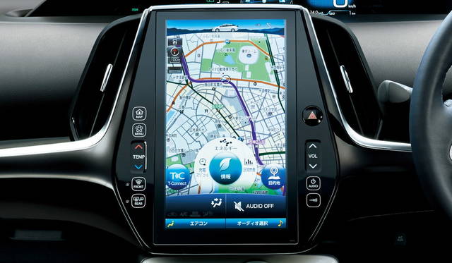 縦型のタッチパネル式11.6インチ大型ディスプレイ