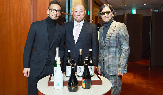 イベントを主催したジャパン クラフト サケ カンパニー代表の中田英寿さんと