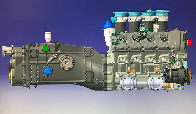 HWAが開発する4.8リッター自然吸気V8エンジンのパワーは約600bhp。シーケンシャル6段インテグレーテッド・ギアボックスとともに、EF7専用設計である。
