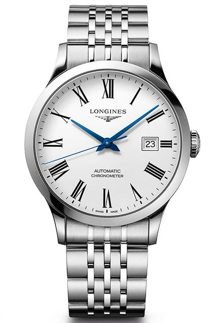 <strong>レコード</strong><br /> <br /> Ref｜L2.820.4.11.6<br /> ムーブメント｜COSC自動巻き（シリシウム製ヒゲゼンマイ）<br /> ケースおよびブレスレット素材｜ステンレススチール<br /> ケース径｜38.5mm<br /> ケースバック｜シースルー<br /> 文字盤｜ローマ数字インデックス<br /> 防水｜3気圧<br /> 価格｜25万2000円　※税別予価<br /> 発売｜今秋発売予定