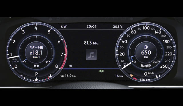 Volkswagen Golf TSI Highline|フォルクスワーゲン ゴルフ TSI ハイライン 029 デジタルメータークラスター“Active Info Display”イメージ※TSI Highlineにオプション設定 ※モニター画面はイメージです。