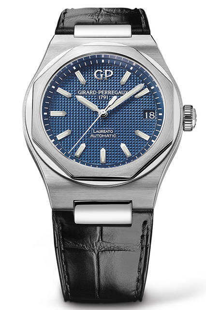 <strong>ロレアート 42mm</strong><br /> <br /> ムーブメント｜自動巻き（Cal.GP01800）<br /> ケース素材｜SS<br /> ケース径｜42mm<br /> ストラップ｜アリゲーター（交換用ラバーストラップ付き）<br /> ケースバック｜シースルー<br /> 防水｜10気圧<br /> 価格｜111万円（税別）