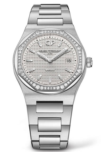 <strong>ロレアート 34mm</strong><br /> <br /> ムーブメント｜クオーツ<br /> ケース素材｜ベゼルに56個のダイヤをセットしたSS<br /> ケース径｜34mm<br /> ストラップ｜SS<br /> 防水｜3気圧<br /> 価格｜103万円（税別）