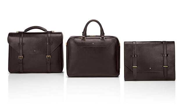 左／シングルガゼットブリーフケース16万5000円。中／ドキュメントケース14万2000円。右／ポートフォリオ8万3000円。※税別
