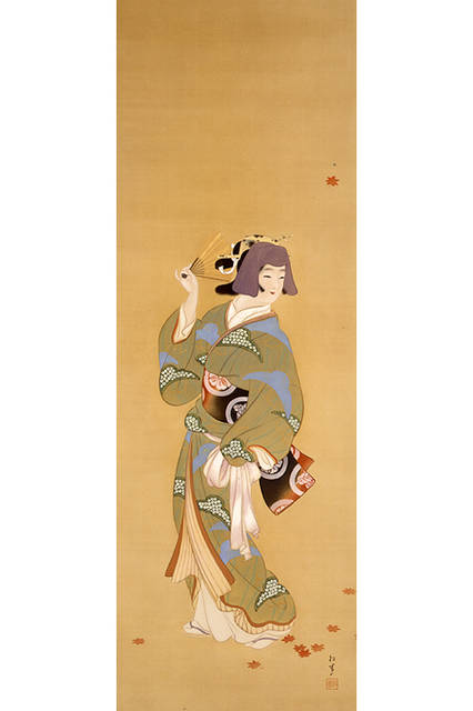 上村松園</br>『夕照』</br> 1912-26年頃（大正時代）</br> 絹本・彩色 </br>山種美術館