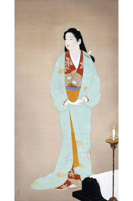 上村松園</br>『砧』</br> 1938（昭和13）年</br> 絹本・彩色 </br>山種美術館