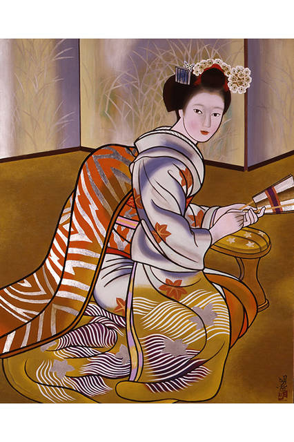 橋本明治</br>『秋意』</br> 1976（昭和51）年</br> 紙本・彩色 </br>山種美術館