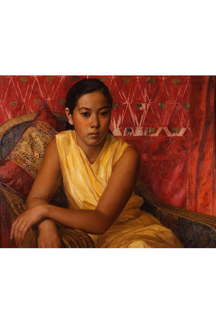 和田英作</br>『黄衣の少女』</br> 1931（昭和6）年</br> カンヴァス・油彩 </br>山種美術館