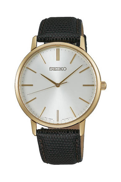 <strong>セイコー ゴールドフェザー デザイン復刻モデル＜ナノ・ユニバース エクスクルーシブ＞</strong><br><br>  Ref.｜SCXP090<br> ムーブメント｜クオーツ（Cal.7N01）<br> ケース素材｜SS<br> ケース径｜38mm<br> ストラップ素材｜カーフ（リザード調／ダークブラウン）<br> ダイアル｜オフホワイト<br> 防水｜3気圧<br> 価格｜2万2000円（税別）<br> 限定数｜各300本<br>