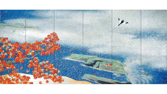 <strong>《紅葉》（右隻）</strong><br>横山大観　1931年　足立美術館<br>東京展：5月8日～5月27日　　京都展：6月8日～7月1日