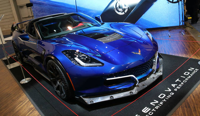 Genovation GXE electric supercar based on he Corvette