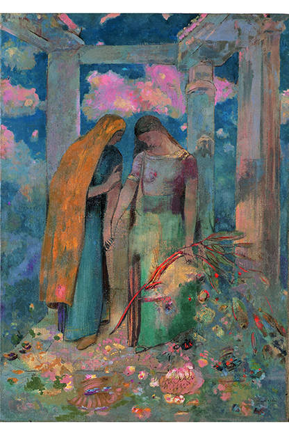 《神秘的な対話》1896年頃 油彩／カンヴァス 岐阜県美術館蔵