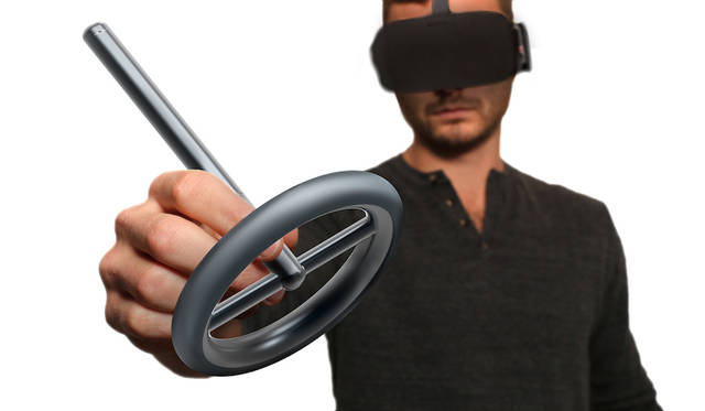 「Gravity Pen」は米国のジョン・シモンズによるアウディアで、硬さや触覚をシミュレートすることで仮想現実と身体的体験をつなぐツールという提案