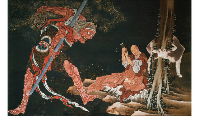 葛飾北斎《弘法大師修法図》紙本1幅　弘化年間（1844－47）　西新井大師總持寺　通期展示