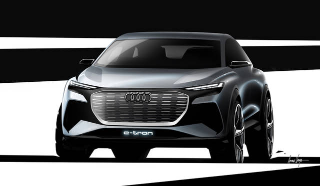Audi is showcasing its compact SUV study with electric drive at the 2019 Geneva Motor Show. The Audi Q4 e-tron concept provides a glimpse of the next stage of Audi electric mobility and is due to be presented as a volume-production vehicle in late 2020/early 2021.