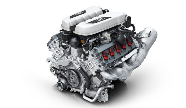 The heart of the Audi R8: the V10 naturally aspirated engine