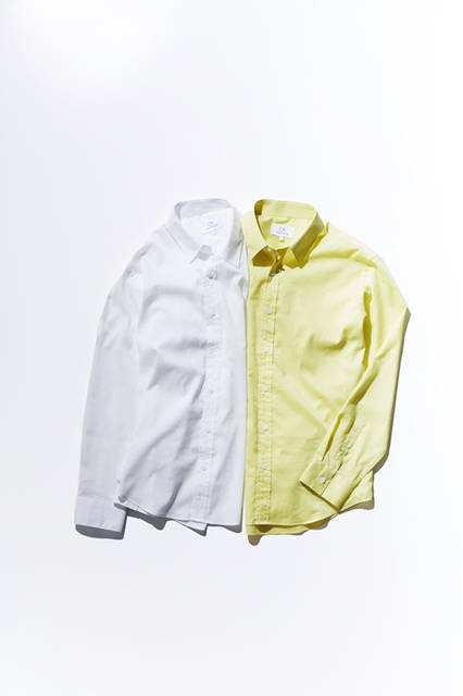 <strong>リネンストレッチ シャツ（長袖）</strong> 1万8000円（税抜）