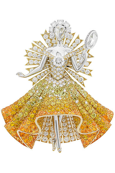 <strong>La Biennale Paris｜パリ・ビエンナーレ 2014</strong><br /><br />VAN CLEEF & ARPELS｜ヴァンクリーフ＆アーペル<br /><br />手鏡を持つバレリーナ・ブローチ　©Van Cleef & Arpels