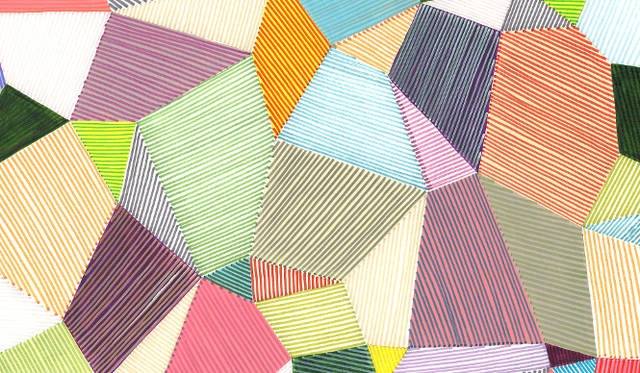 《ECCO》（部分）テキスタイル原画、 クリスチャン・フィッシュバッハ、2012