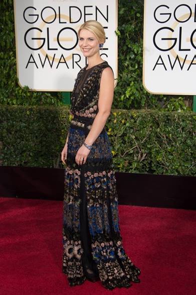 Claire Danes｜クレア・デインズ<br /><br />ドレス：ヴァレンティノ<br />イヤリング：ロレーヌ　シュワルツ