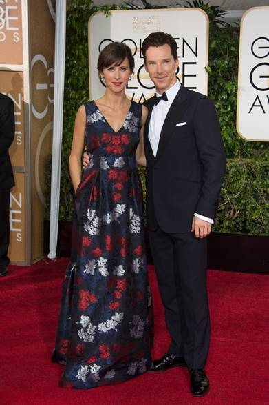 （左より）Sophie Hunter & Benedict Cumberbatch｜ソフィー・ハンター＆ベネディクト・カンバーバッチ<br /><br />ドレス：アーデム