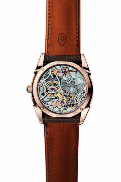 <strong>トンダ 1950 スケルトン</strong><br/>ケース｜18KRG<br/>直径｜39mm<br/>厚さ｜7.8mm<br/>ムーブメント｜自動巻き（Cal.PF705）<br/>ストラップ｜アリゲーター<br/>防水性｜30ｍ<br/>発売時期｜2015年春予定<br/>税込予価｜533万2500円<br/><br/>パルミジャーニ・フルリエ・ディストリビューション・ジャパン<br/>Tel.03-5413-5745<br/>http://www.parmigiani.ch/<br/>