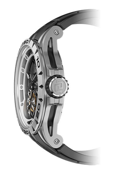 <strong>エクスカリバー オートマティック スケルトン</strong></br> ケース｜18Kローズゴールド</br> 直径｜42mm</br> 厚さ｜11.44mm</br> ムーブメント｜自動巻き（Cal.RD820SQ）</br> ストラップ｜アリゲーター</br> 防水性｜30ｍ</br> 発売時期｜今冬予定</br> 税抜予価｜956万8800円</br></br>  ロジェ・デュブイ</br> Tel. 03-3288-6640</br> http://www.rogerdubuis.com/<br/>