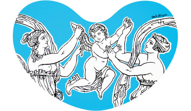 「つばさのていれ（BRUSH ANGEL'S WINGS）」ミック・イタヤ（MIC*ITAYA）paint, acrylic on canvas（1800×1200mm）8th Dec.2014