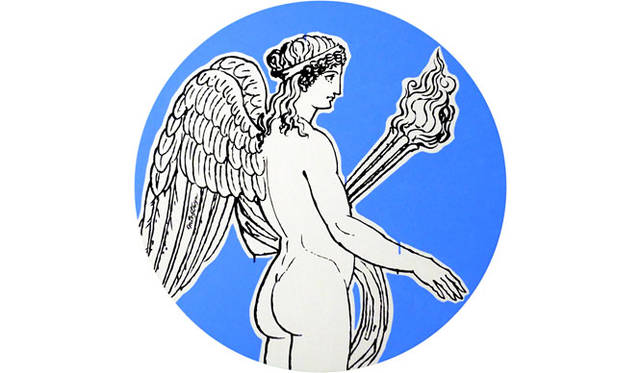 「へいわのあかり さ（PEACE LIGHT / Left）」ミック・イタヤ（MIC*ITAYA）paint, acrylic on canvas（φ 900mm）10th Dec.2014