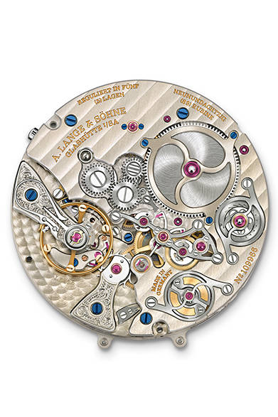 <strong>ツァイトヴェルク・ミニッツリピーター</strong></br>ケース｜プラチナ</br>直径｜44.2m</br>厚さ｜14.1mm</br>ムーブメント｜手巻き（Cal.L043.5）</br>機能｜回転ディスクによるデジタル式時分表示、10進式ミニッツリピーター、パワーリザーブ表示</br>ストラップ｜アリゲーター</br>防水性｜日常生活防水</br>発売時期｜11月以降予定</br>価格｜未定（参考ドイツ国内の予価は44万ユーロの予定）</br></br>A.ランゲ＆ゾーネ</br>Tel.03-3288-6639</br>http://www.alange-soehne.com/<br/>