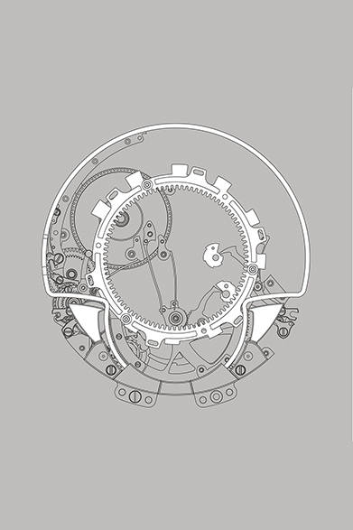 <strong>ツァイトヴェルク・ミニッツリピーター</strong></br>ケース｜プラチナ</br>直径｜44.2m</br>厚さ｜14.1mm</br>ムーブメント｜手巻き（Cal.L043.5）</br>機能｜回転ディスクによるデジタル式時分表示、10進式ミニッツリピーター、パワーリザーブ表示</br>ストラップ｜アリゲーター</br>防水性｜日常生活防水</br>発売時期｜11月以降予定</br>価格｜未定（参考ドイツ国内の予価は44万ユーロの予定）</br></br>A.ランゲ＆ゾーネ</br>Tel.03-3288-6639</br>http://www.alange-soehne.com/<br/>