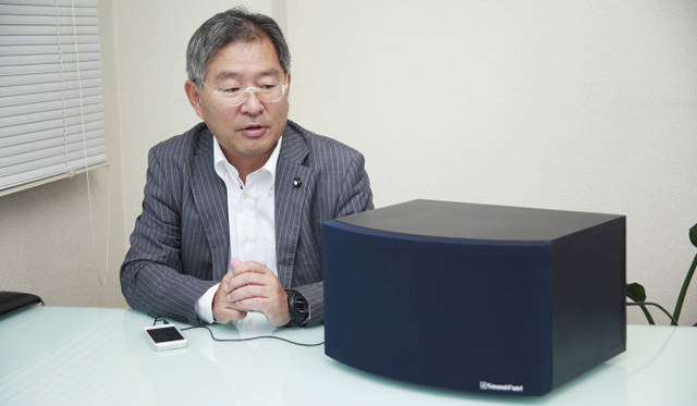 佐藤和則氏とミライスピーカー