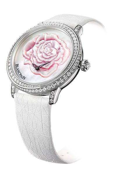 <strong>「セント バレンタイン 2015」レディスウォッチ<strong> <br>限定数｜世界14本限定 <br>価格｜470万円（税抜き）<br>ケース直径｜36.8mm<br><br>ブランパン ブティック銀座<br>Tel. 03-6254-7233