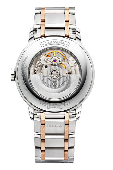 <strong>クラシマ メンズ オートマチック Ref.10217</strong><br/>ケース｜ステンレススチール<br/>直径｜40mm<br/>厚さ｜8.95mm<br/>ムーブメント｜自動巻き（Cal.SW200ベース）<br/>機能｜日付表示<br/>ブレスレット｜ステンレススチール<br/>防水性｜5気圧<br/>発売時期｜5月予定<br/>税込予価｜48万6000円<br/><br/>ボーム＆メルシエ<br/>Tel. 03-3288-6335<br/>http://www.baume-et-mercier.jp/<br/>