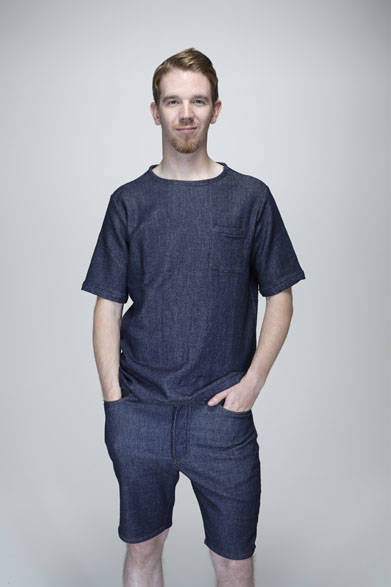 ショートスリーブデニムプルオーバー9936円、デニムショーツ2万3760円