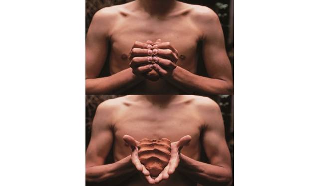 ガブリエル・オロスコ《私の手は私の心臓》1991年 チバクローム2点組