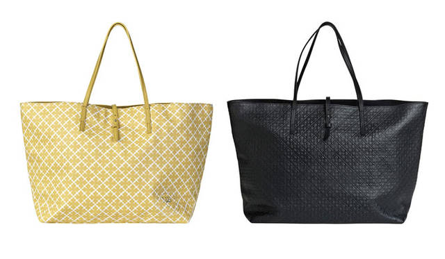 左／バッグ「GRINOLAS（グリノラス）」、右／バッグ「GRINEEH（グリニー／エンボス）」（W45×H29×D12cm）4万5360円