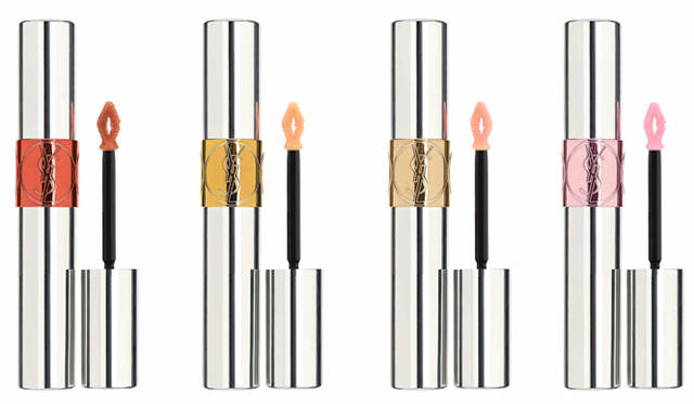 ヴォリュプテ ティントインオイルは全８色。左から、No.１「ドライブミーコッパー」、No.２「オーマイゴールド」、No.３「アンドレスミー」、No.４「アイローズユー」