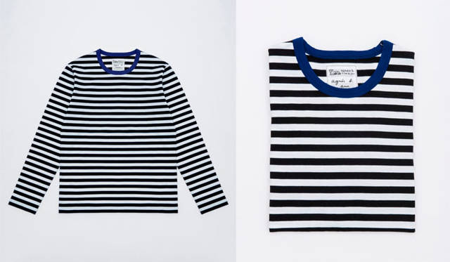 「agnès b. pour adam et ropé」　ボーダーロングスリーブ（HOMME）1万3500円、（FEMME）1万2960円