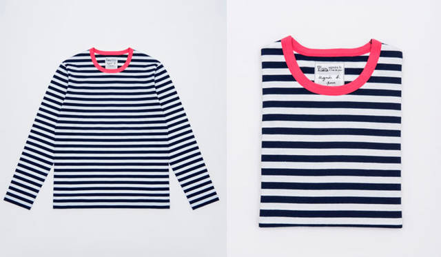 「agnès b. pour adam et ropé」　ボーダーロングスリーブ（HOMME）1万3500円、（FEMME）1万2960円