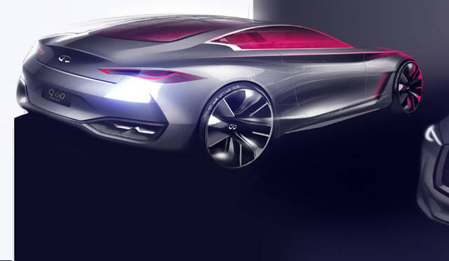 インフィニティ Q60 コンセプトのデザインスケッチ