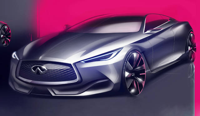 インフィニティ Q60 コンセプトのデザインスケッチ