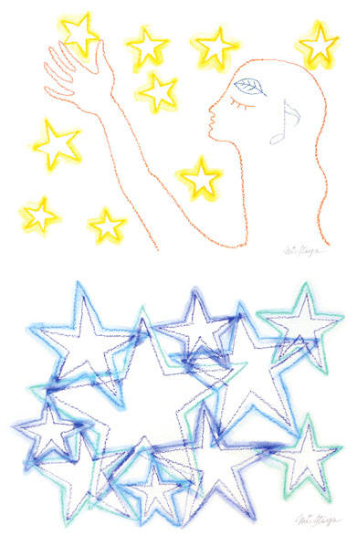 上／「TRAVERING WITH STARS」、下／「EVERYBODY THE STAR」