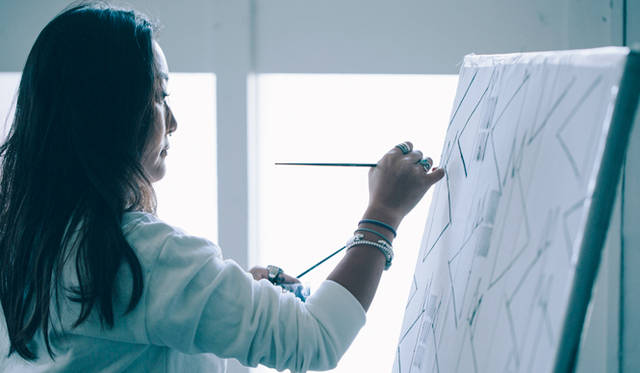 悩むことなく、休む間もなく描き進めていくワダさん。作品が出来上がっていく圧倒的なスピード感に驚かされる