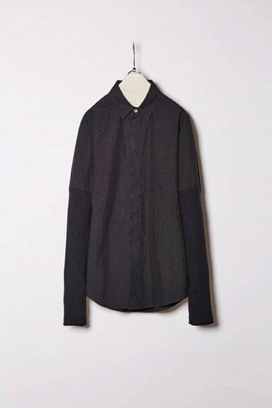 Washed Cotton Combination Shirt BLACK 2万2680円