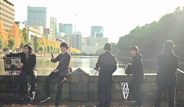 大手町でのフィールドレコーディングのようす