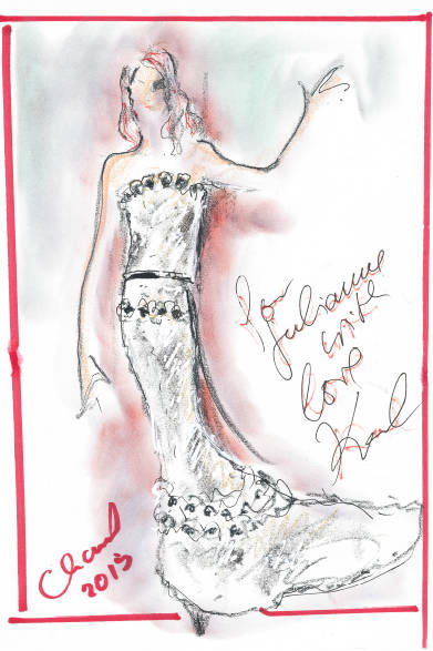 カール・ラガーフェルドによるデザインスケッチ。<br /><br />©CHANEL